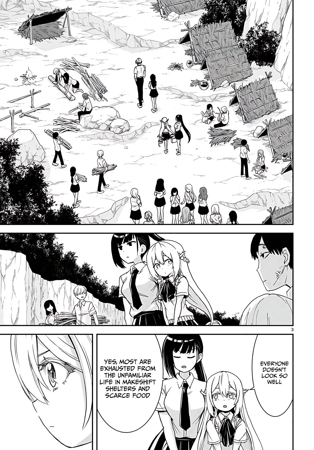 Isekai Yurutto Survival Seikatsu: Gakkou no Minna to Isekai no Mujintou ni Tenishitakedo Ore Dake Rakushou desu Chapter 34 page 3 - Chapter 34