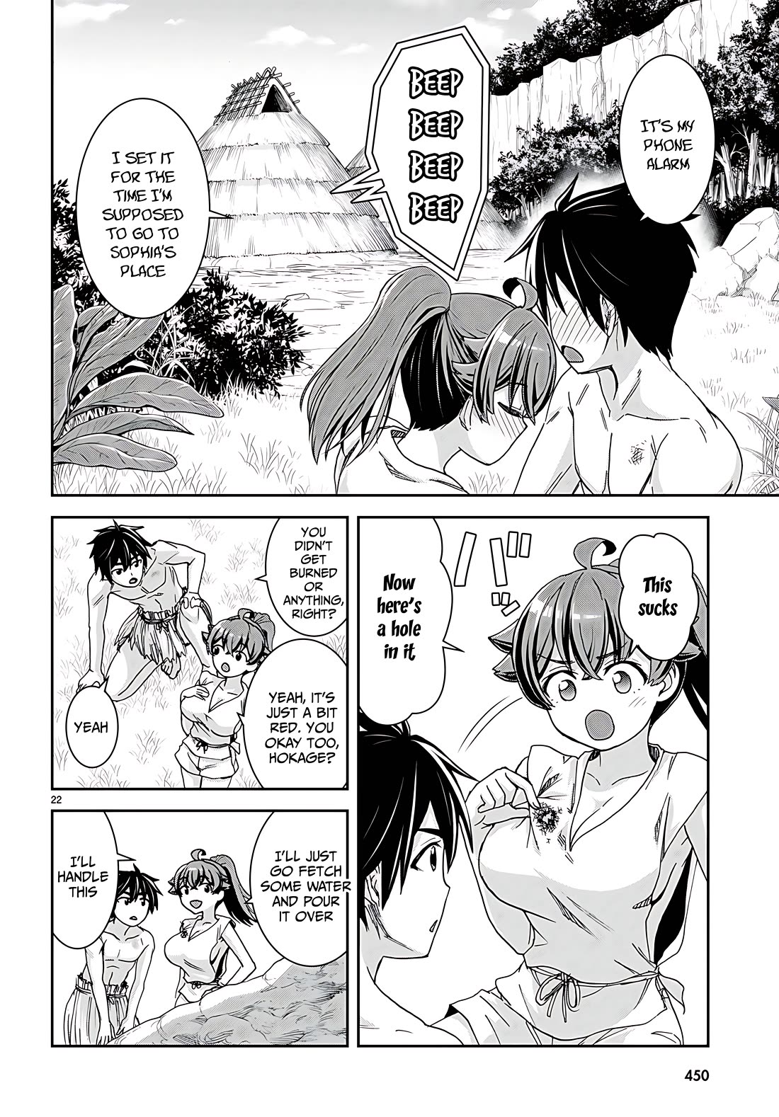 Isekai Yurutto Survival Seikatsu: Gakkou no Minna to Isekai no Mujintou ni Tenishitakedo Ore Dake Rakushou desu Chapter 35 page 22 - Chapter 35