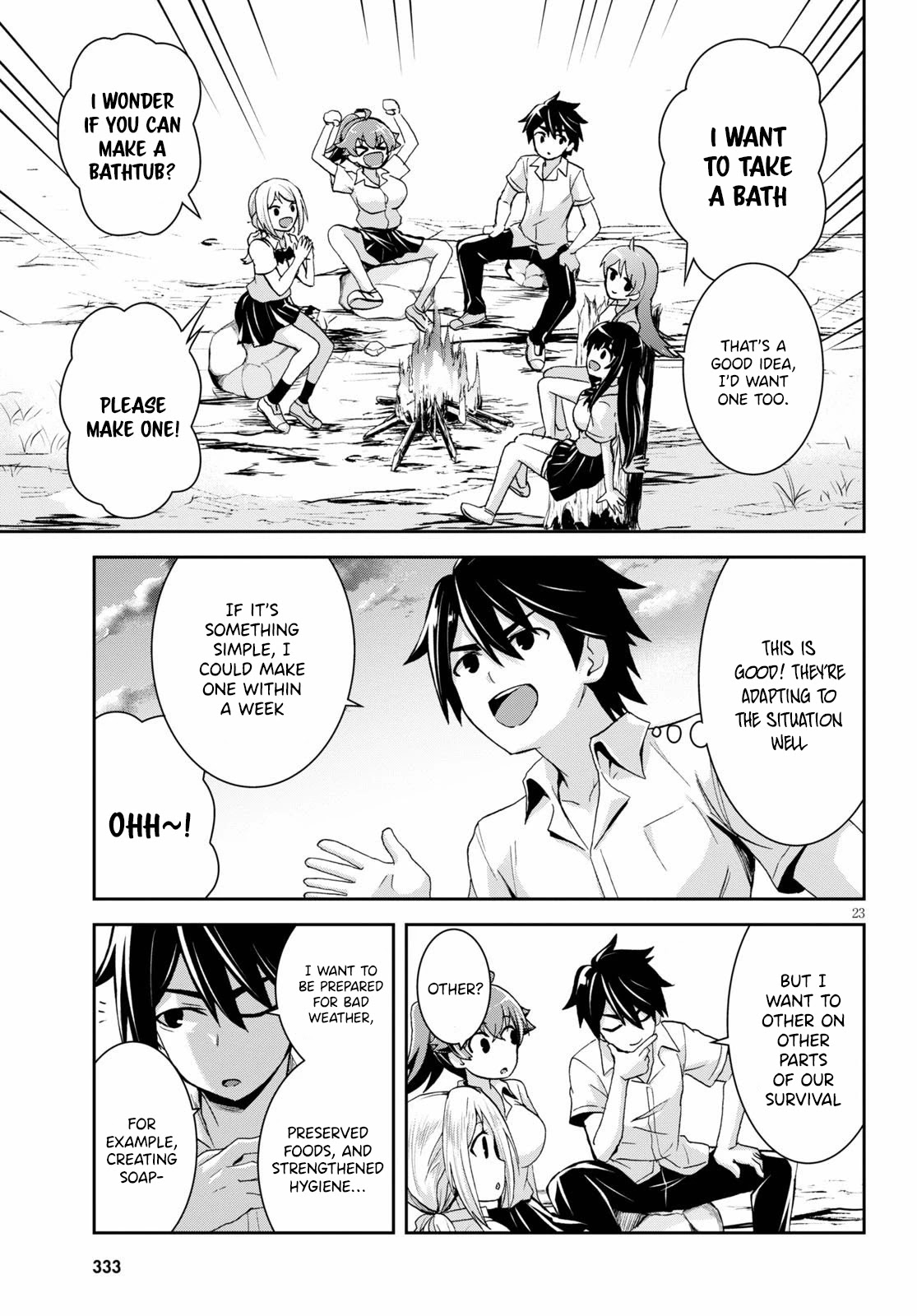Isekai Yurutto Survival Seikatsu: Gakkou no Minna to Isekai no Mujintou ni Tenishitakedo Ore Dake Rakushou desu Chapter 5 page 24 - Chapter 5