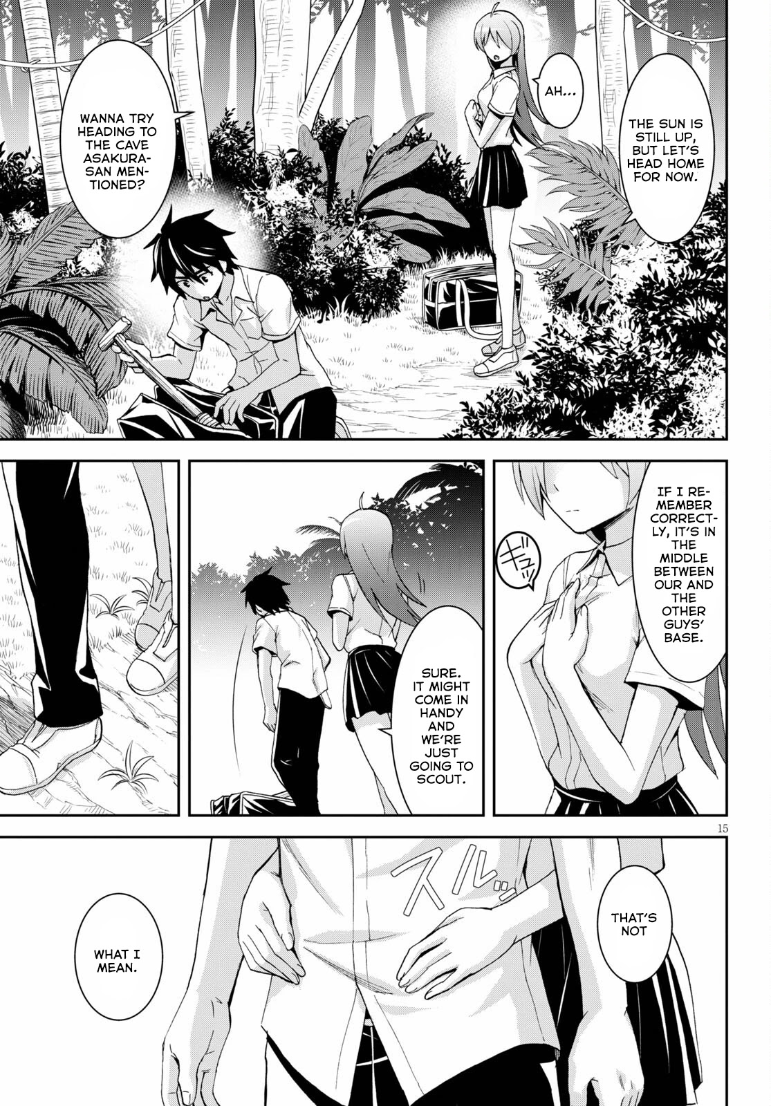 Isekai Yurutto Survival Seikatsu: Gakkou no Minna to Isekai no Mujintou ni Tenishitakedo Ore Dake Rakushou desu Chapter 9 page 16 - Chapter 9