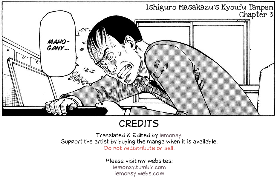 Ishiguro Masakazu's Kyoufu Tanpen Chapter 3.2 page 1 - Chapter 3 v2 : Window