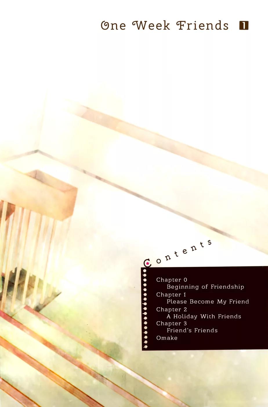 Isshuukan Friends Chapter 0 page 3 - Chapter 0: Beginning of Friendship