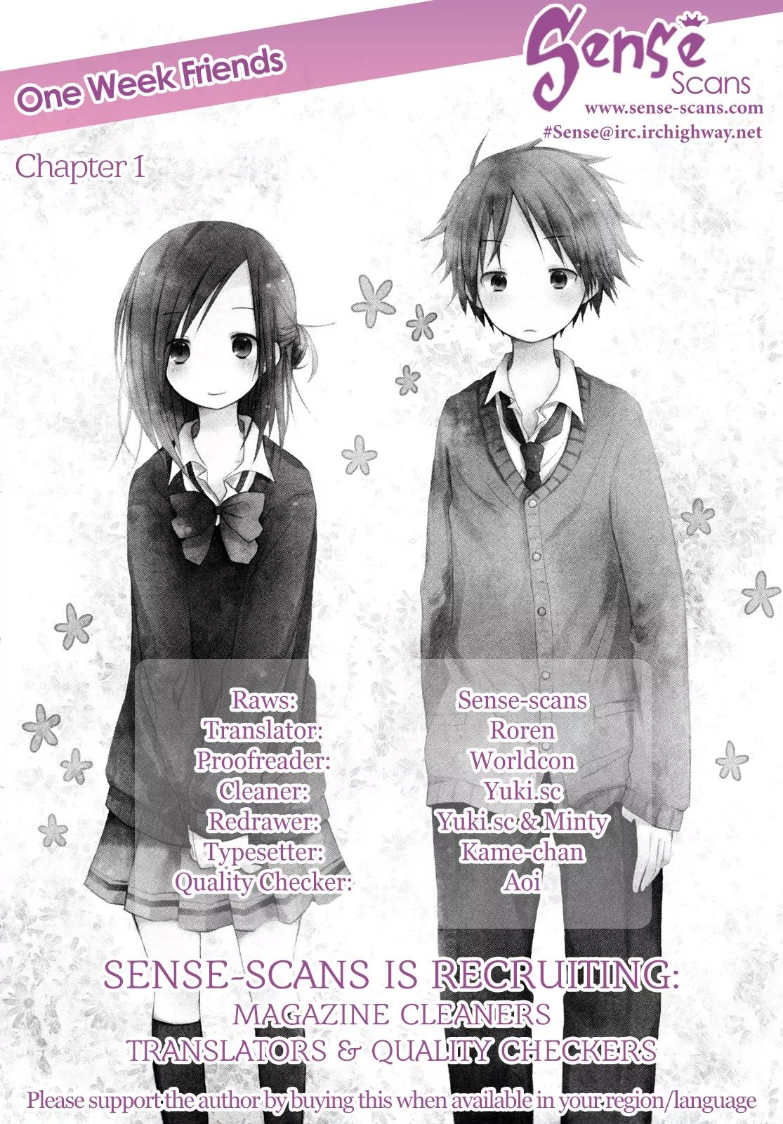 Isshuukan Friends Chapter 1 page 1 - Chapter 1: Please Become My Friend