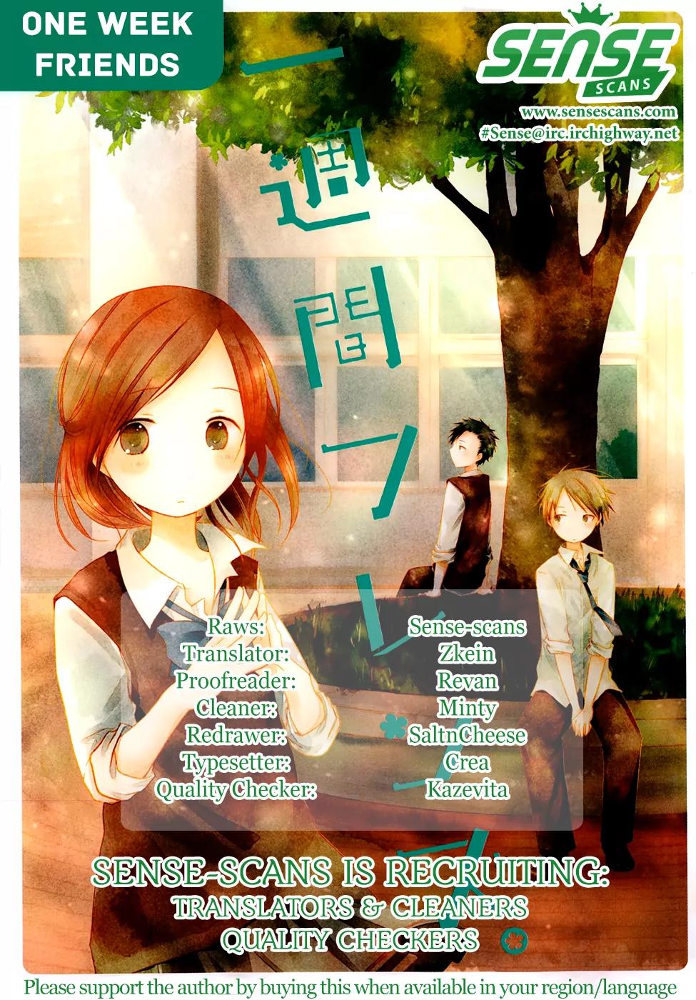 Isshuukan Friends Chapter 16 page 1 - Chapter 16: Nostalgia and Apprehension