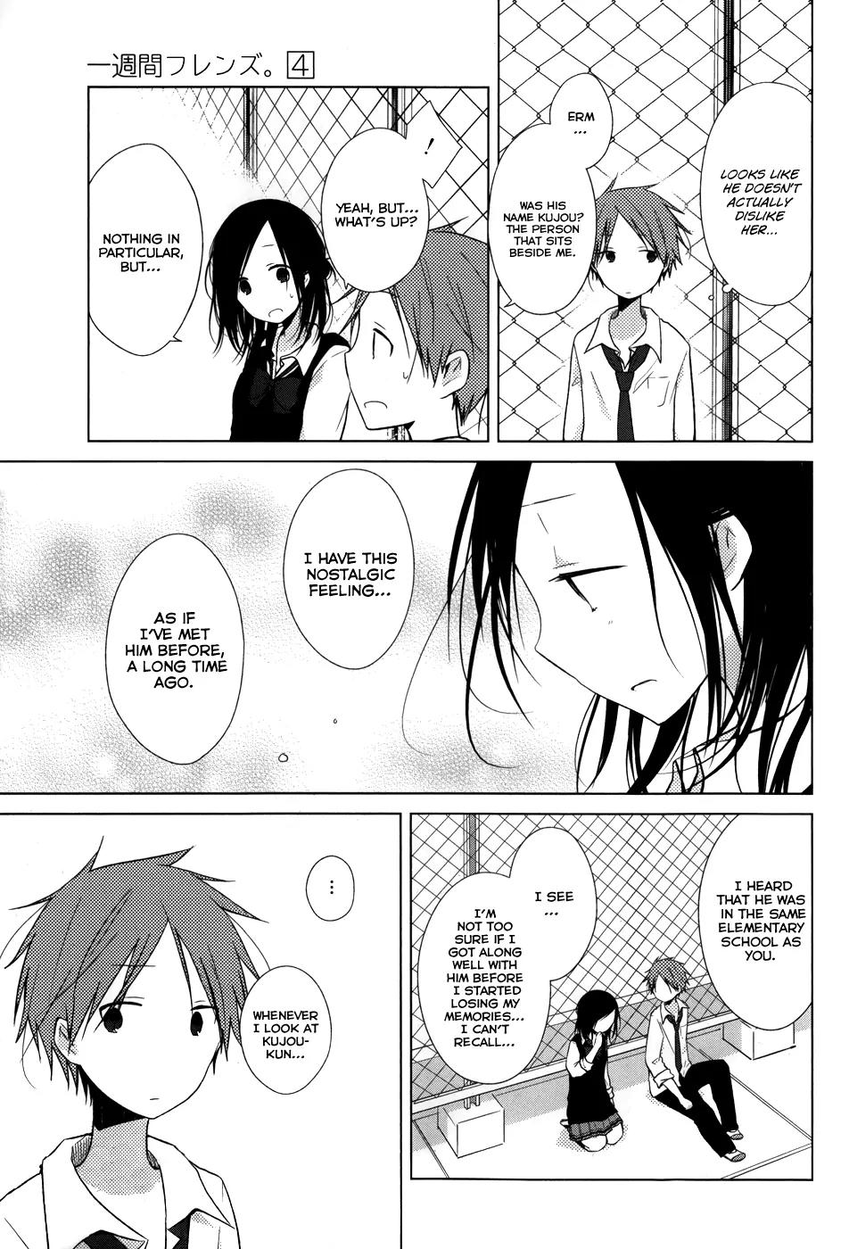 Isshuukan Friends Chapter 16 page 11 - Chapter 16: Nostalgia and Apprehension