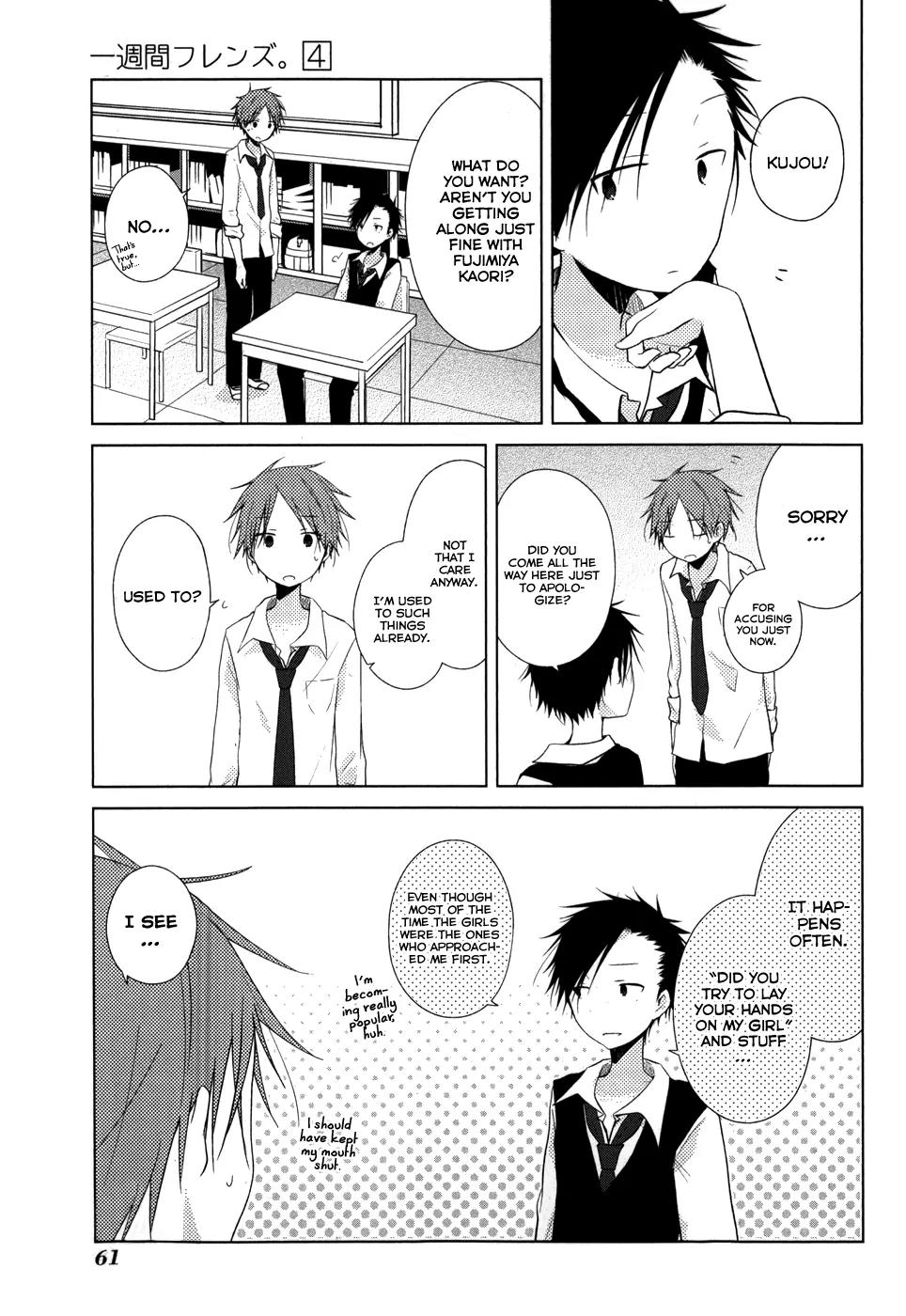 Isshuukan Friends Chapter 18 page 12 - Chapter 18: A Burden's Rhapsody