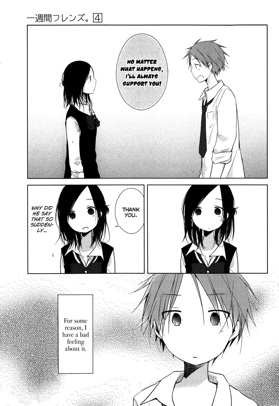Isshuukan Friends Chapter 18 page 16 - Chapter 18: A Burden's Rhapsody