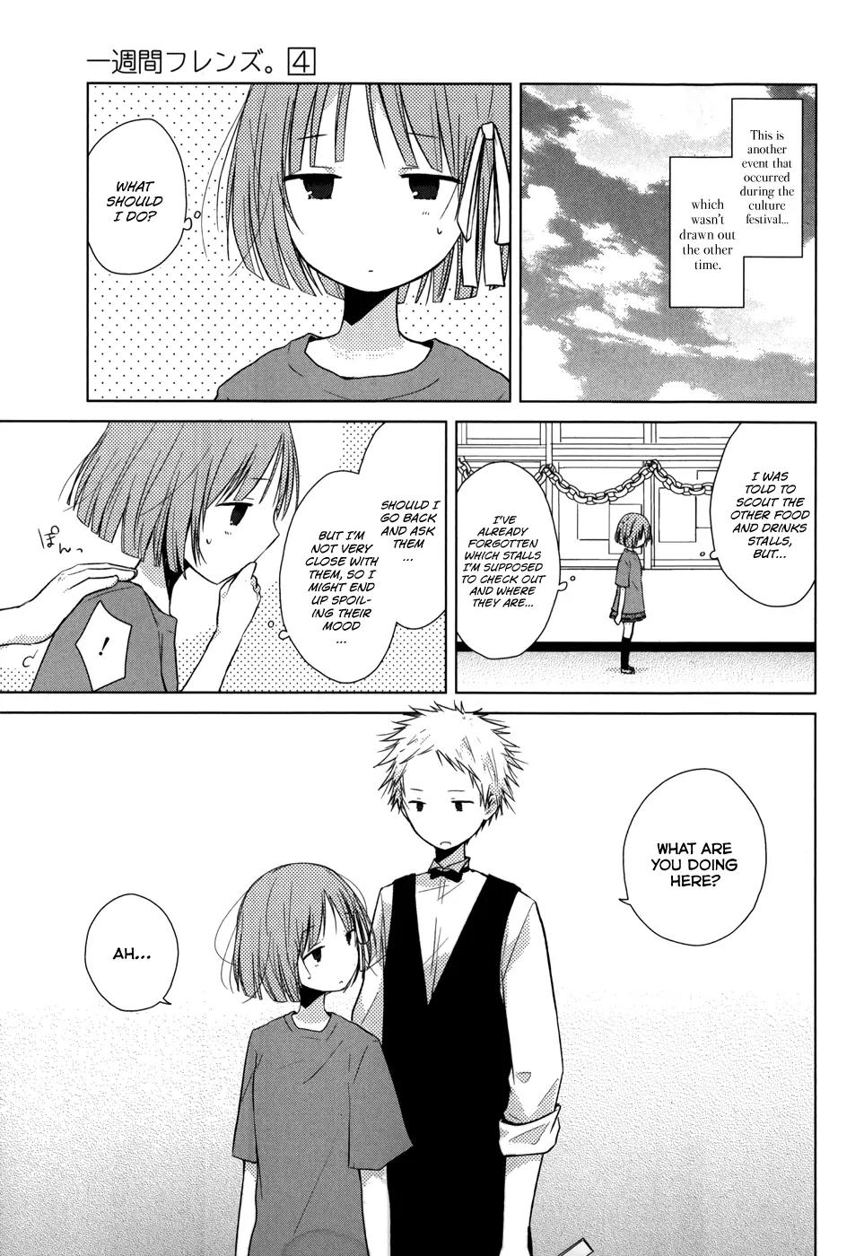 Isshuukan Friends Chapter 21.1 page 3 - Chapter 21.1: A Certain Week in "One Week Friends"