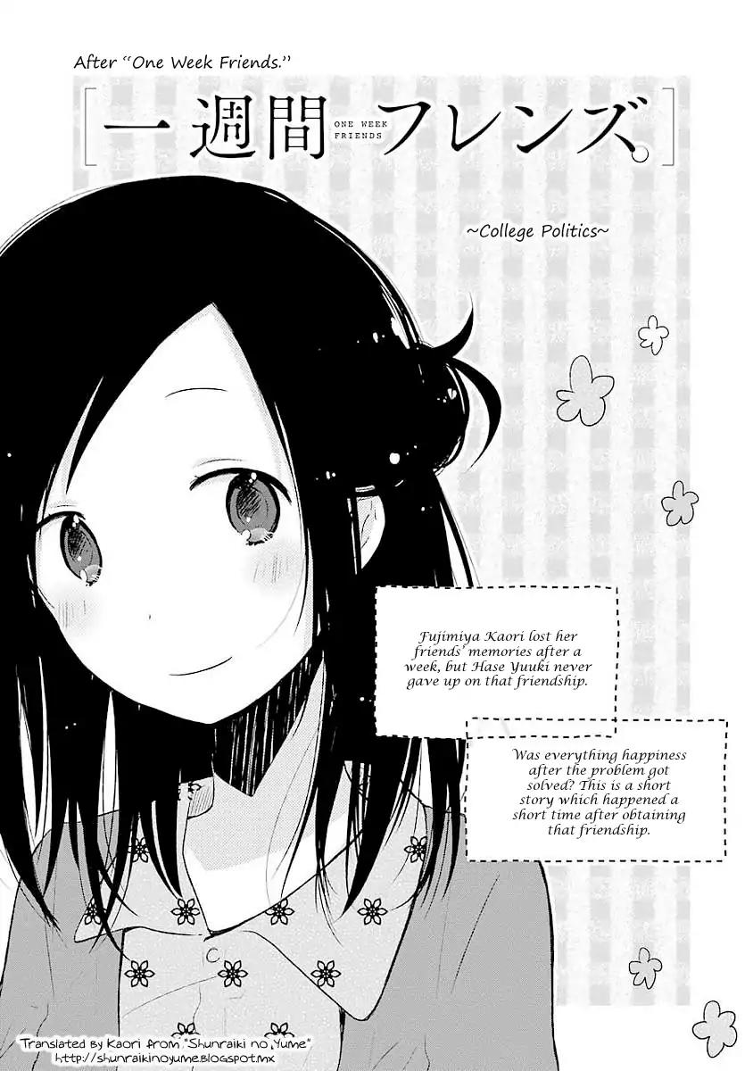 Isshuukan Friends Chapter 38.5 page 1 - Chapter 38.5: After "One Week Friends."