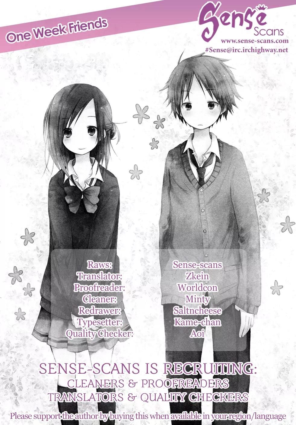 Isshuukan Friends Chapter 4 page 1 - Chapter 4: Quarrel with a Friend