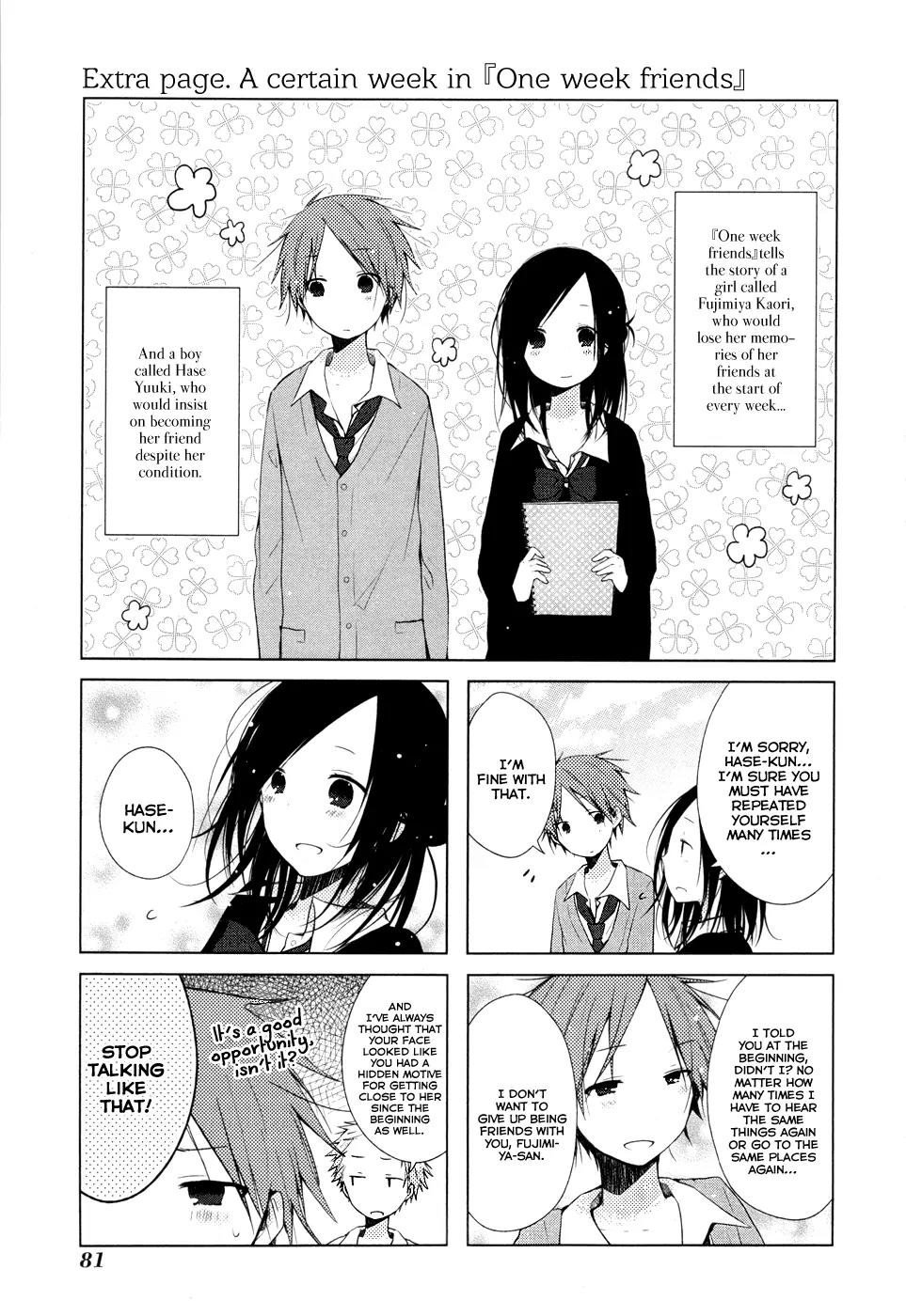 Isshuukan Friends Chapter 6.1 page 2 - Chapter 6.1: A Certain Week in "One Week Friends"