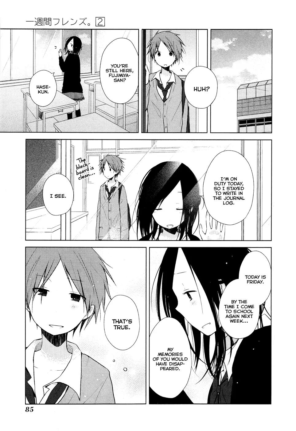 Isshuukan Friends Chapter 6.1 page 6 - Chapter 6.1: A Certain Week in "One Week Friends"