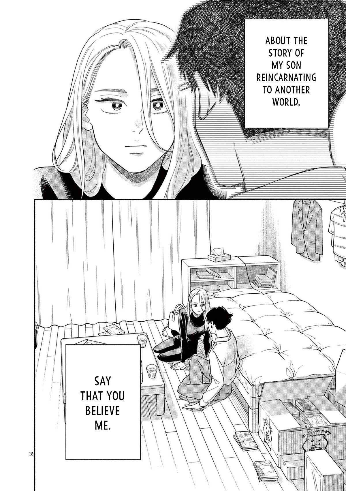 It Looks Like My Son Has Been Reincarnated into Another World Chapter 21 page 18 - Chapter 21: Say That You Believe Me.