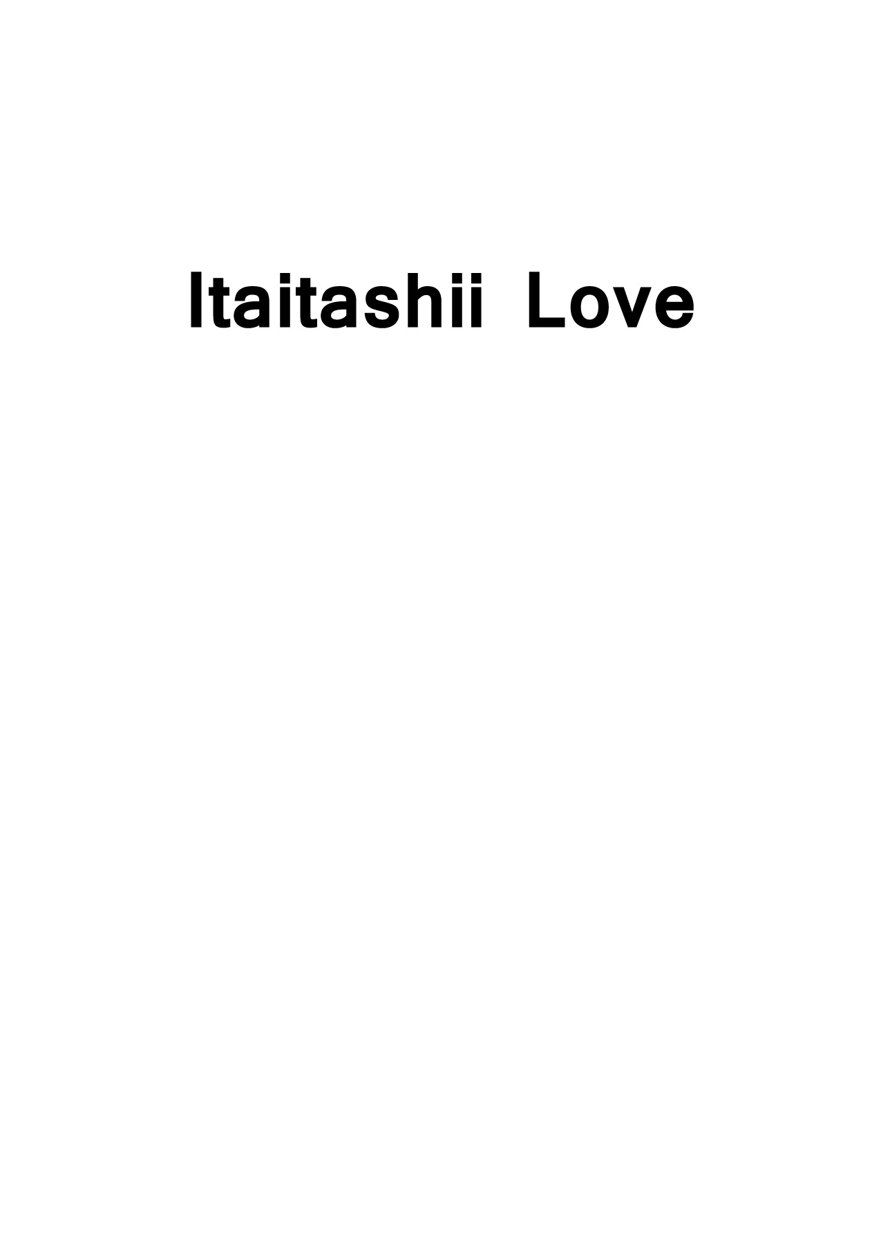 Itaitashii Love Chapter 1 page 2 - Chapter 1: His Scent