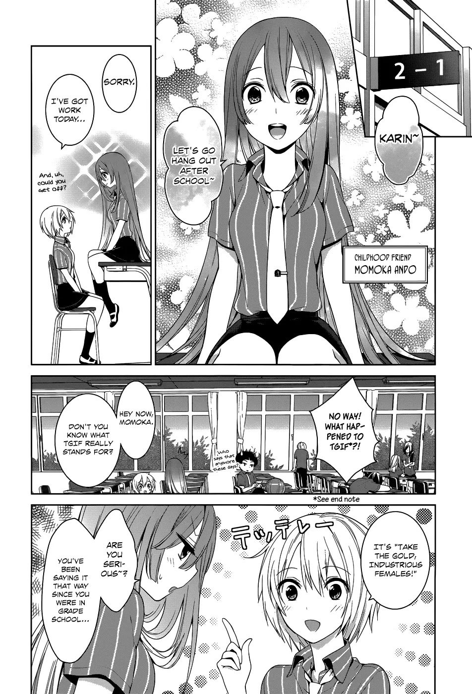 Itoshi no Karin Chapter 4 page 9 - Chapter 4: A Mystery! Enter the Dog With Eyebrows