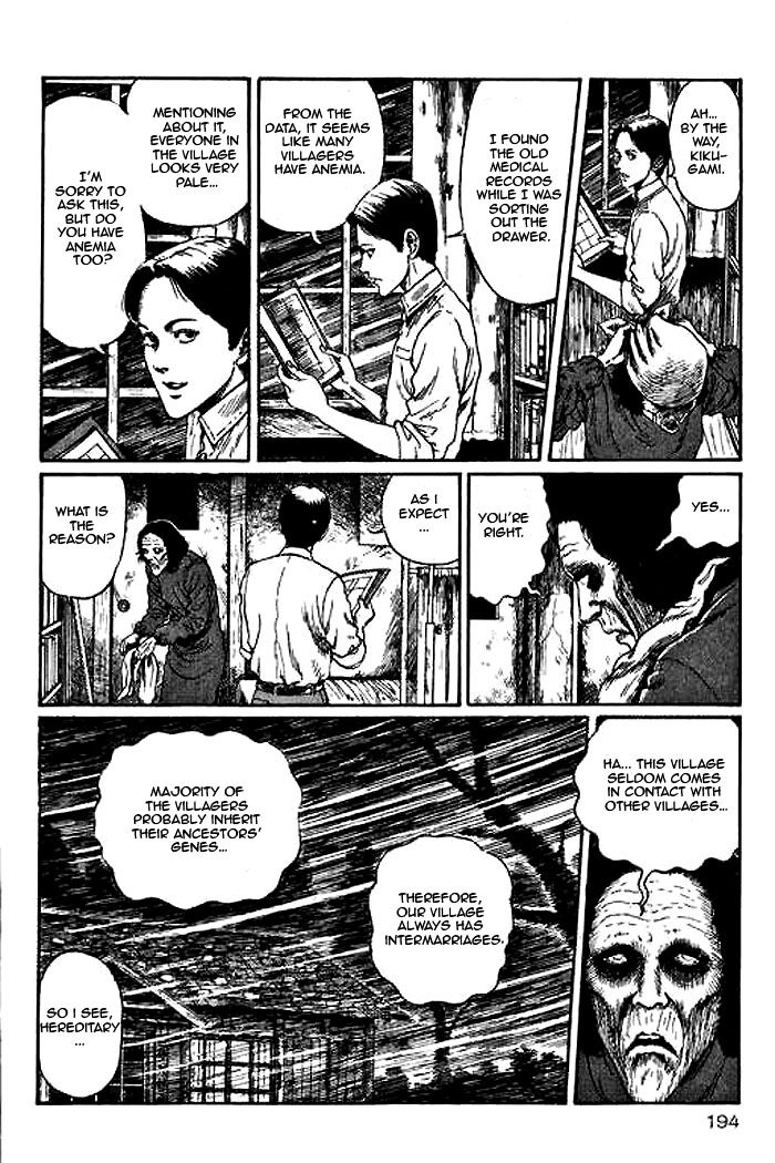 Itou Junji Kyoufu Manga Collection Chapter 14.5 page 10 - Vol.14 Chapter 5: Blood Sickness of the White Sands Village