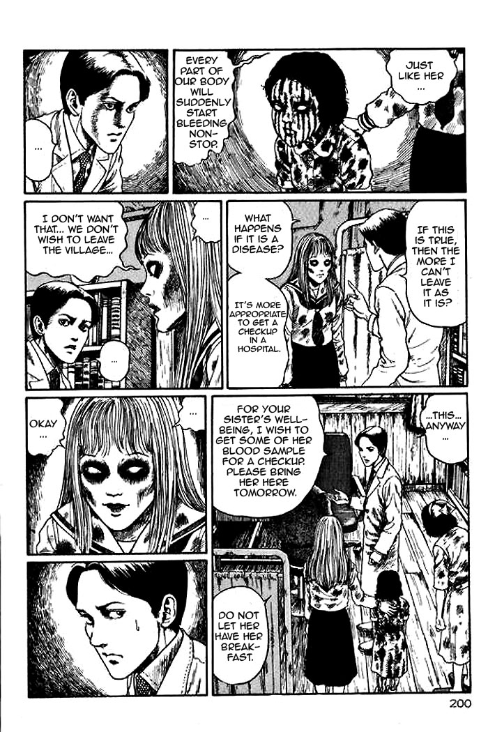 Itou Junji Kyoufu Manga Collection Chapter 14.5 page 16 - Vol.14 Chapter 5: Blood Sickness of the White Sands Village