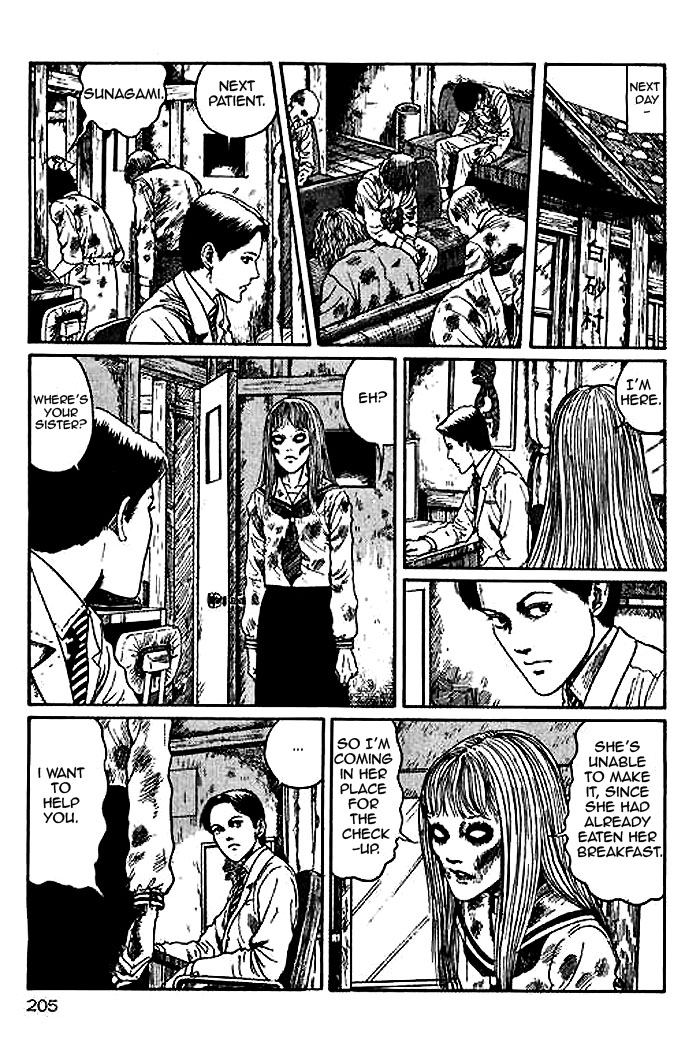 Itou Junji Kyoufu Manga Collection Chapter 14.5 page 21 - Vol.14 Chapter 5: Blood Sickness of the White Sands Village