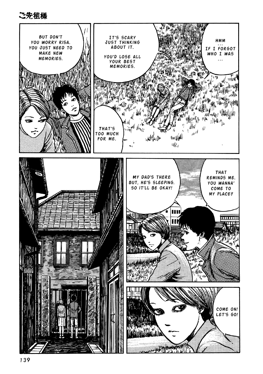 Itou Junji Kyoufu Manga Collection Chapter 4.5 page 11 - Vol.4 Chapter 5: My Dear Ancestors