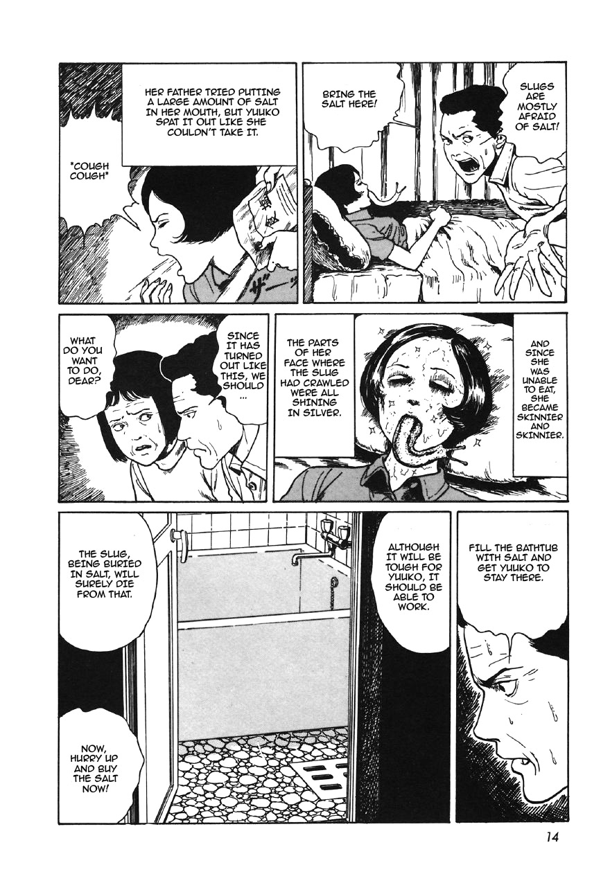 Itou Junji Kyoufu Manga Collection Chapter 7.1 page 12 - Vol.7 Chapter 1: Slug Girl