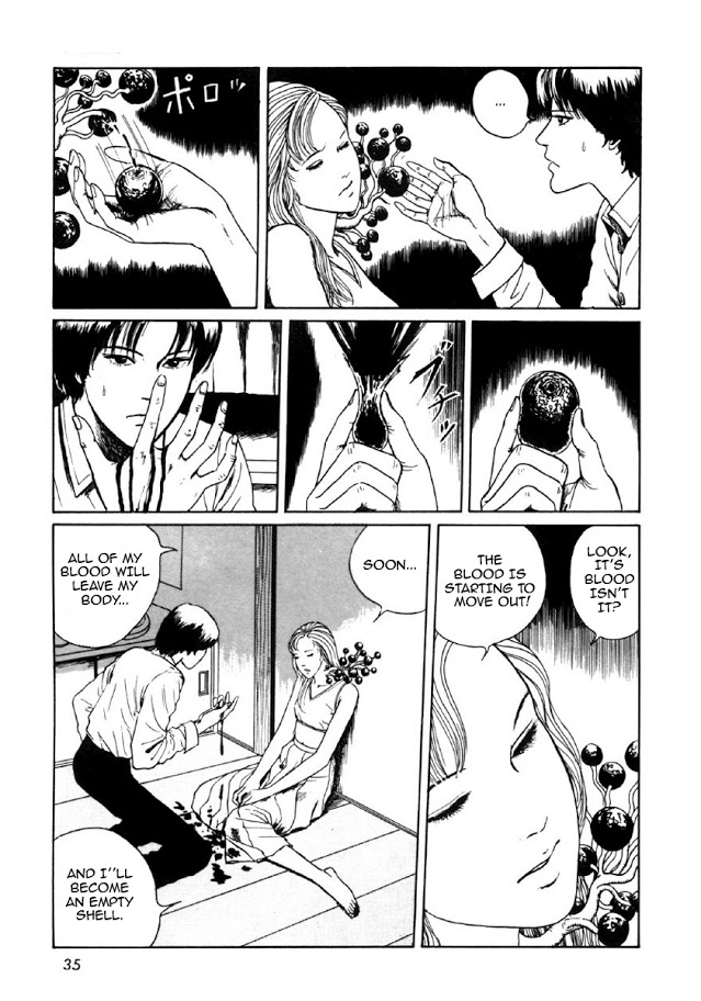 Itou Junji Kyoufu Manga Collection Chapter 8.1 page 33 - Vol.8 Chapter 1: Blood-bubble Bushes