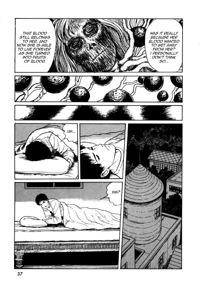 Itou Junji Kyoufu Manga Collection Chapter 8.1 page 35 - Vol.8 Chapter 1: Blood-bubble Bushes