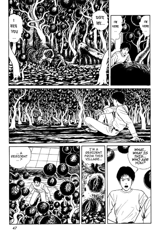 Itou Junji Kyoufu Manga Collection Chapter 8.1 page 44 - Vol.8 Chapter 1: Blood-bubble Bushes