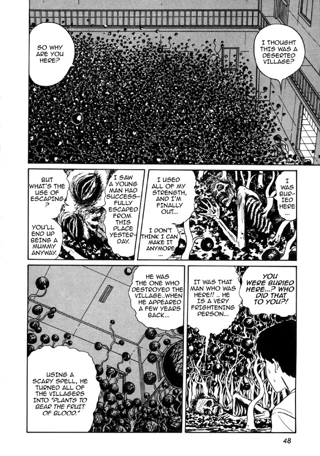 Itou Junji Kyoufu Manga Collection Chapter 8.1 page 45 - Vol.8 Chapter 1: Blood-bubble Bushes