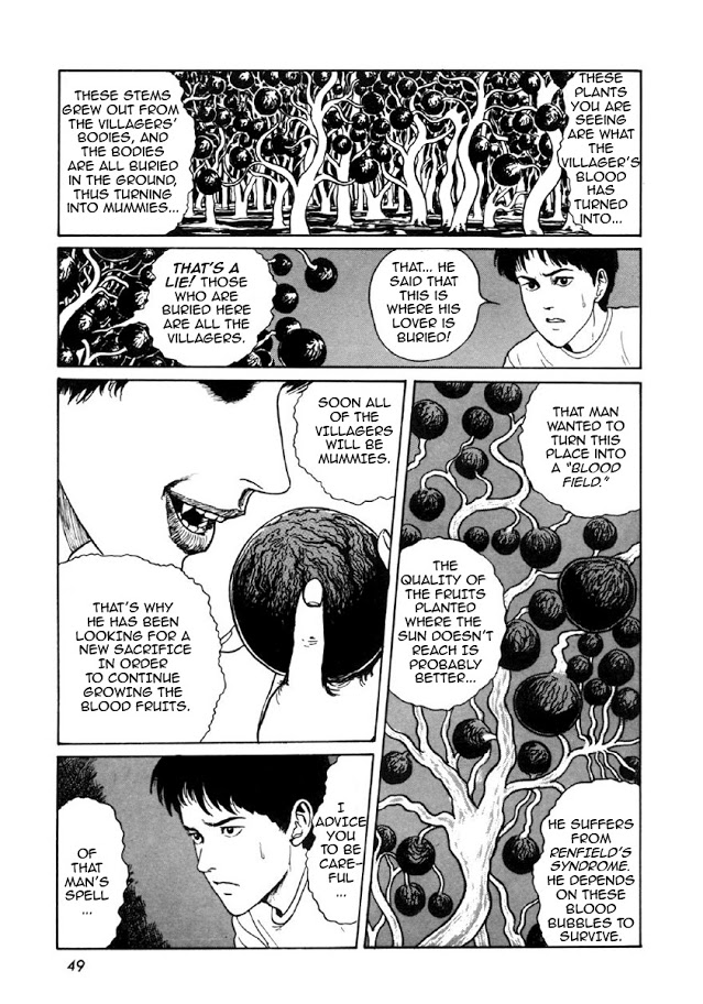 Itou Junji Kyoufu Manga Collection Chapter 8.1 page 46 - Vol.8 Chapter 1: Blood-bubble Bushes