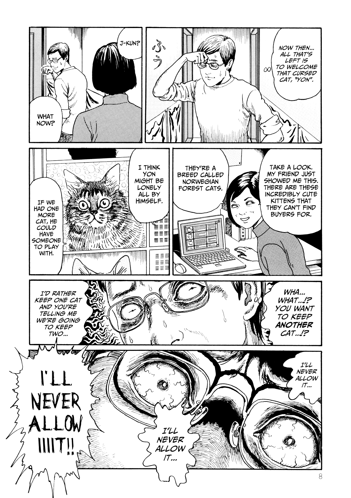 Itou Junji no Neko Nikki: Yon & Mu Chapter 1 page 10 - Chapter 1: Muu Arrives