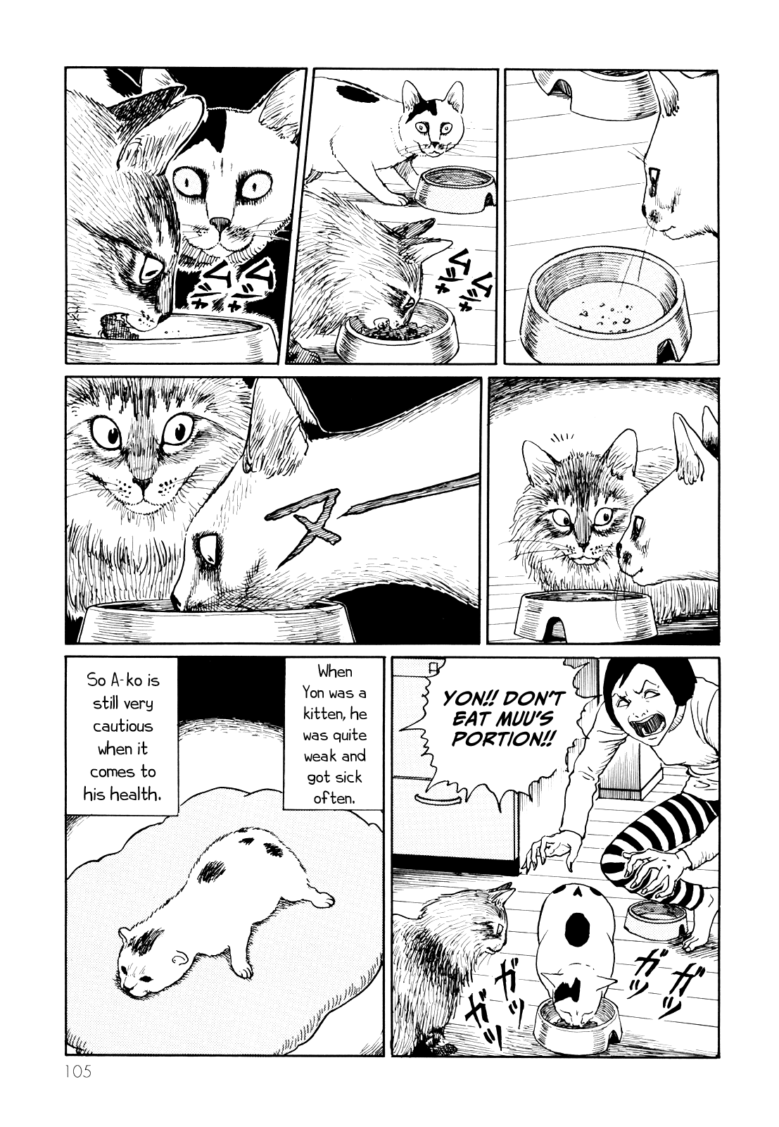 Itou Junji no Neko Nikki: Yon & Mu Chapter 10 page 5 - Chapter 10: Don't Step on Poop, Don't Step on Snot, Don't Step on Cats