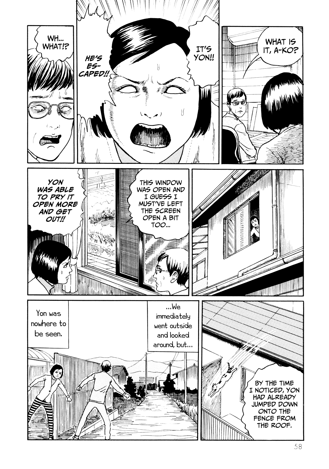 Itou Junji no Neko Nikki: Yon & Mu Chapter 6 page 2 - Chapter 6: Yon's Great Escape