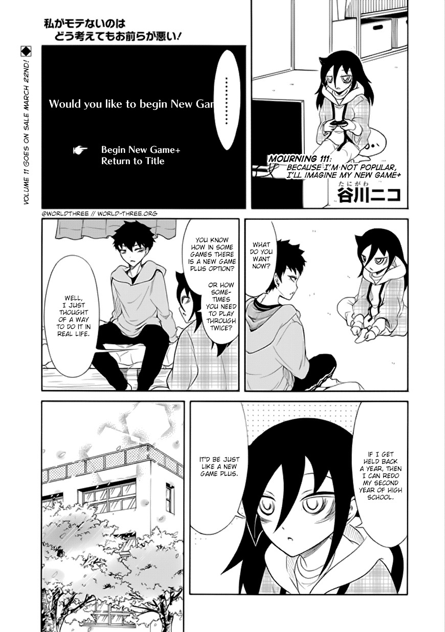 It's Not My Fault That I'm Not Popular! Chapter 111 page 1 - Chapter 111: Because I'm Not Popular, I'll Imagine My New Game+