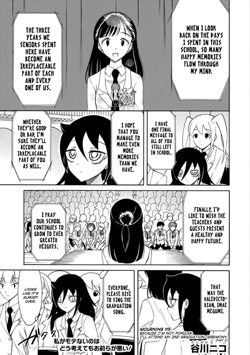 It's Not My Fault That I'm Not Popular! Chapter 115.2 page 1 - Chapter 115.2: Because I'm Not Popular, I'll Attend My 2nd Graduation Ceremony (Part 2)