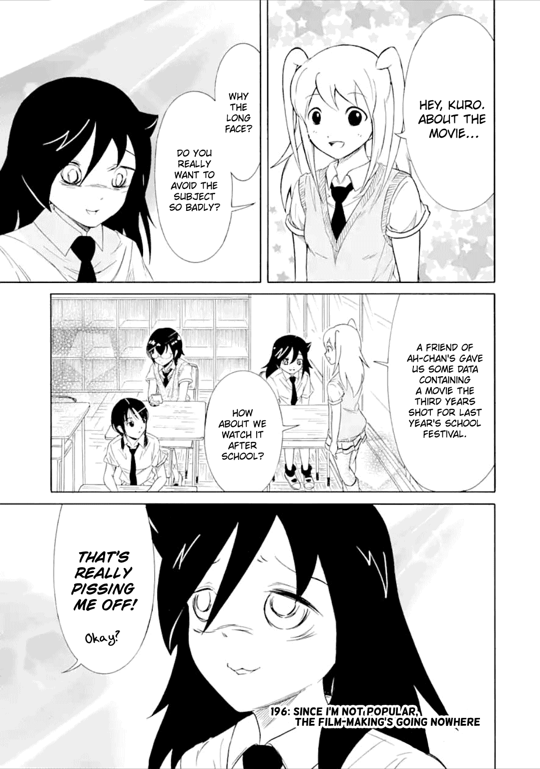 It's Not My Fault That I'm Not Popular! Chapter 196 page 1 - Chapter 196: Since I'm Not Popular, The Film-Making's Going Nowhere