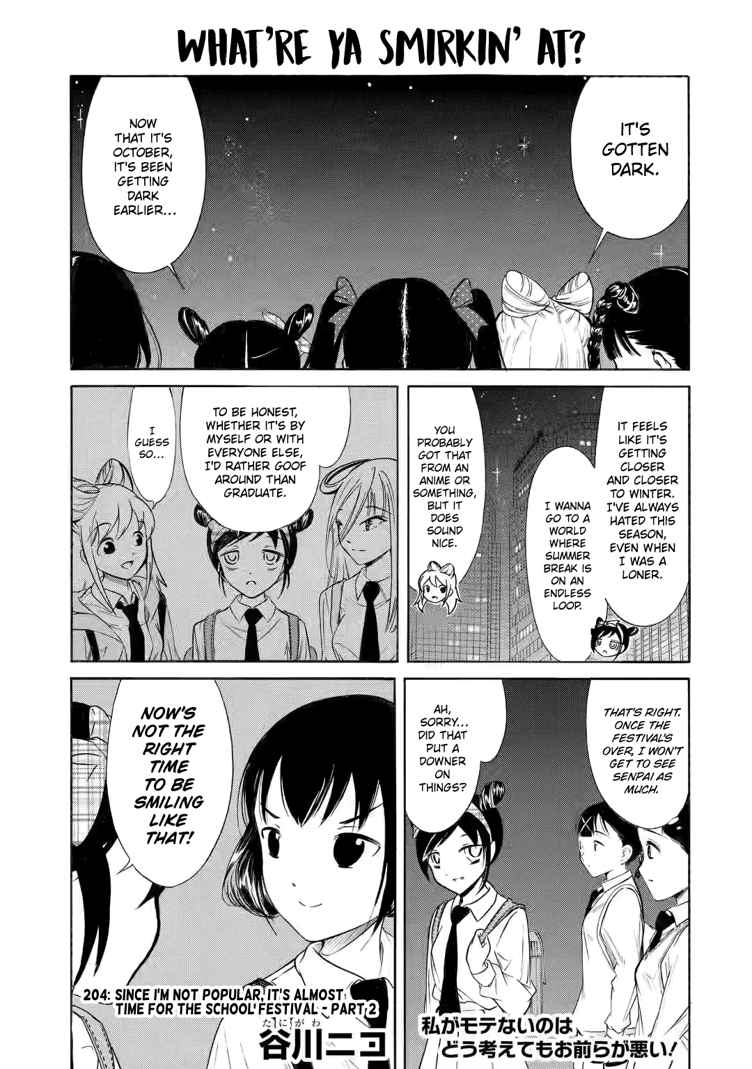 It's Not My Fault That I'm Not Popular! Chapter 204.2 page 1 - Chapter 204.2: Since I'm Not Popular, It's Almost Time For the School Festival (Part 2)