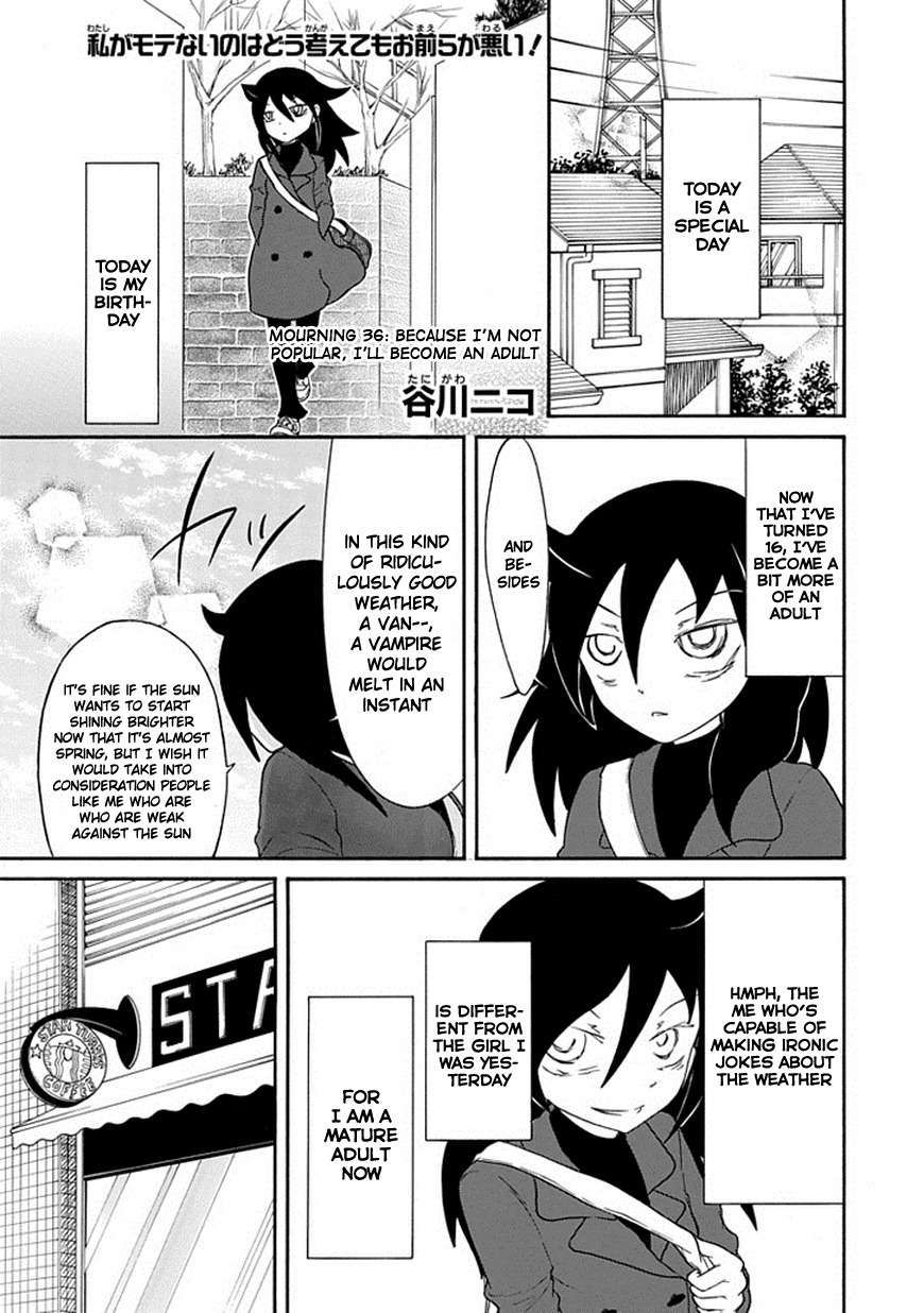 It's Not My Fault That I'm Not Popular! Chapter 36 page 1 - Chapter 36: Mourning 36: Because I'm Not Popular, I'll Become an Adult