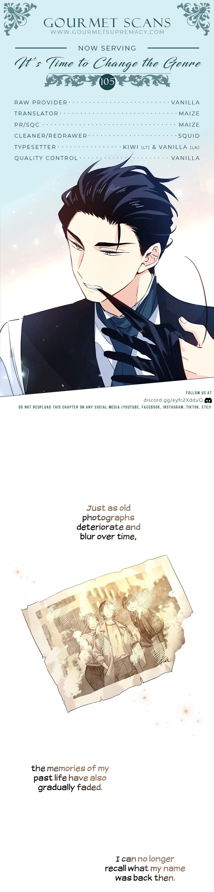 It’s Time to Change the Genre Chapter 105 page 1 - Chapter 105