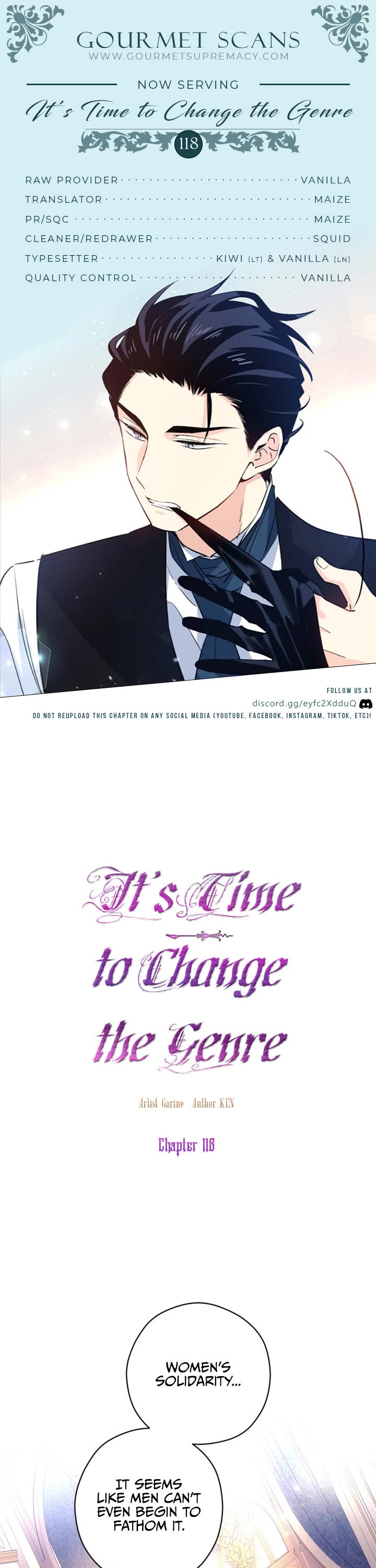It’s Time to Change the Genre Chapter 118 page 1 - Chapter 118