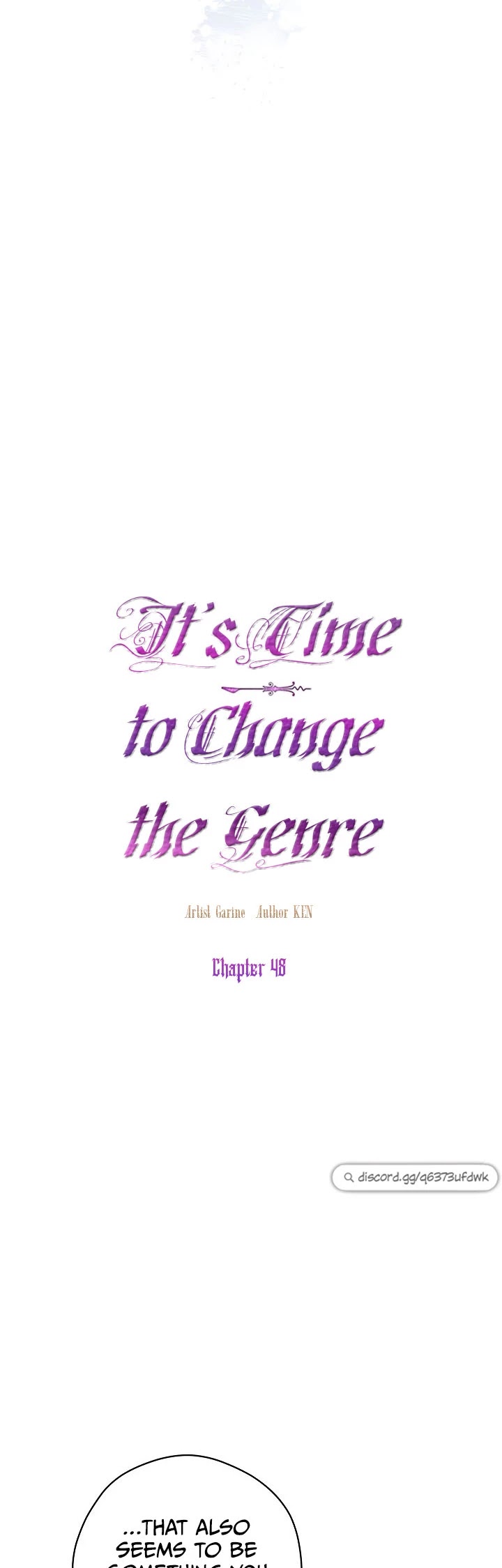 It’s Time to Change the Genre Chapter 48 page 11 - Chapter 48