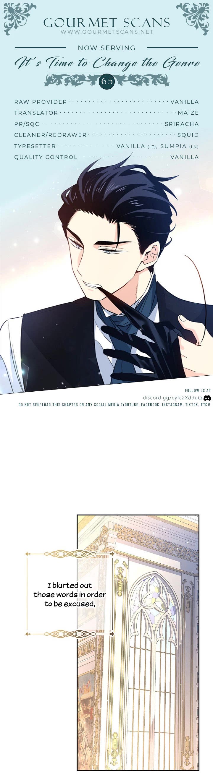 It’s Time to Change the Genre Chapter 65 page 1 - Chapter 65