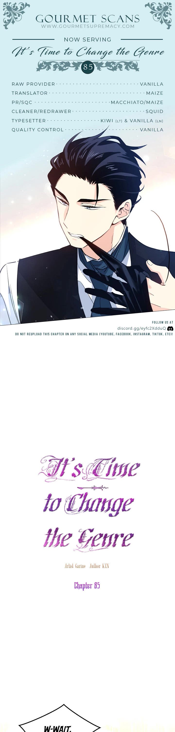 It’s Time to Change the Genre Chapter 85 page 1 - Chapter 85