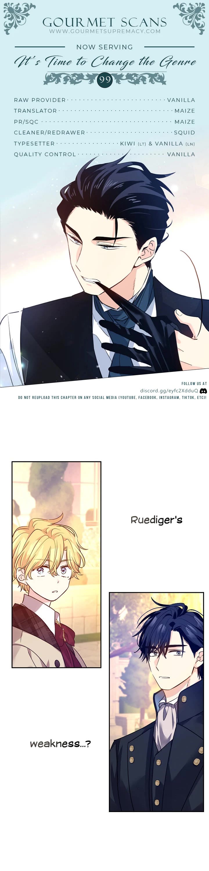 It’s Time to Change the Genre Chapter 99 page 1 - Chapter 99
