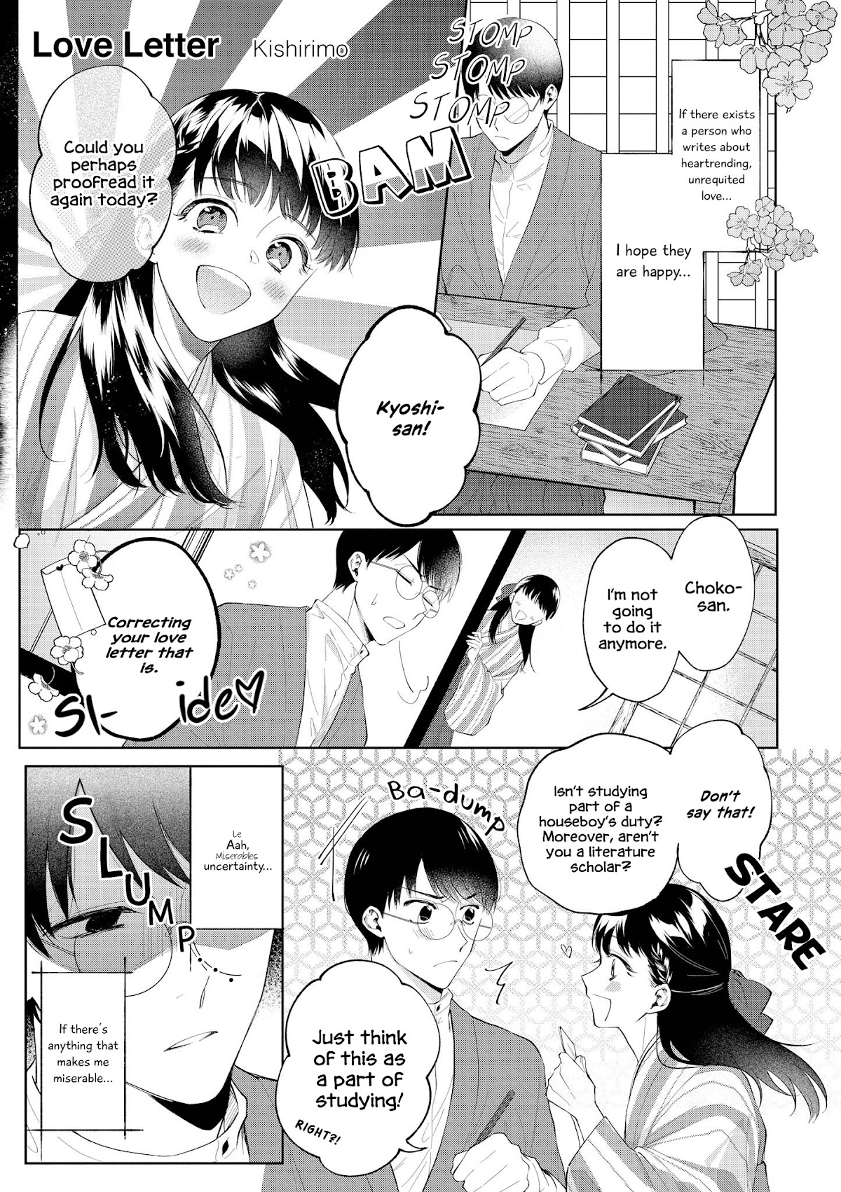 “It’s too precious and hard to read !!” 4P Short Stories Chapter 10 page 1 - Chapter 10: Love Letter [by Kishirimo]