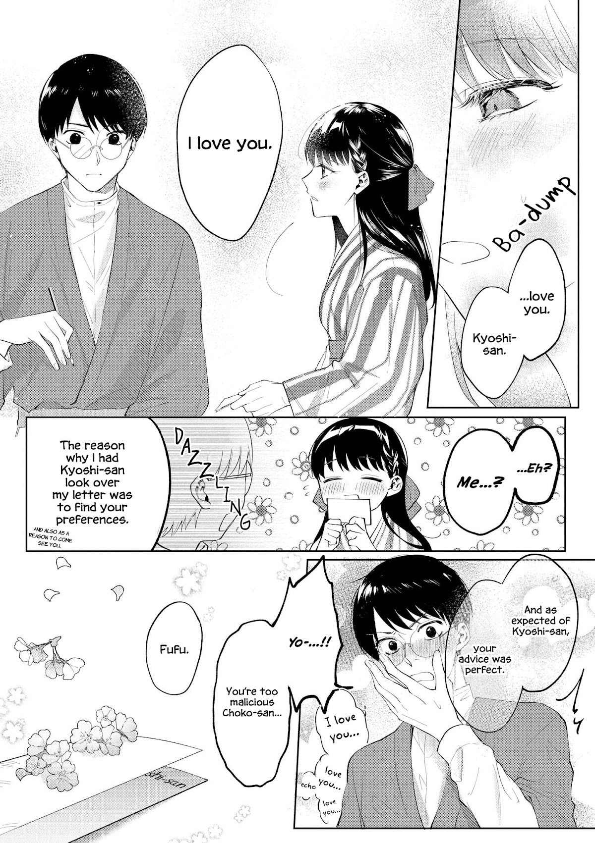 “It’s too precious and hard to read !!” 4P Short Stories Chapter 10 page 4 - Chapter 10: Love Letter [by Kishirimo]