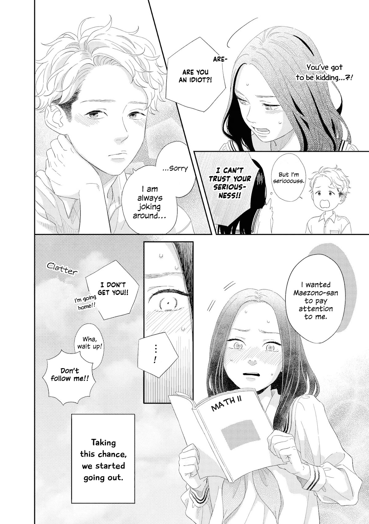 “It’s too precious and hard to read !!” 4P Short Stories Chapter 18 page 4 - Chapter 18: The Chance for Love to Begin [by Kamena Yuu]