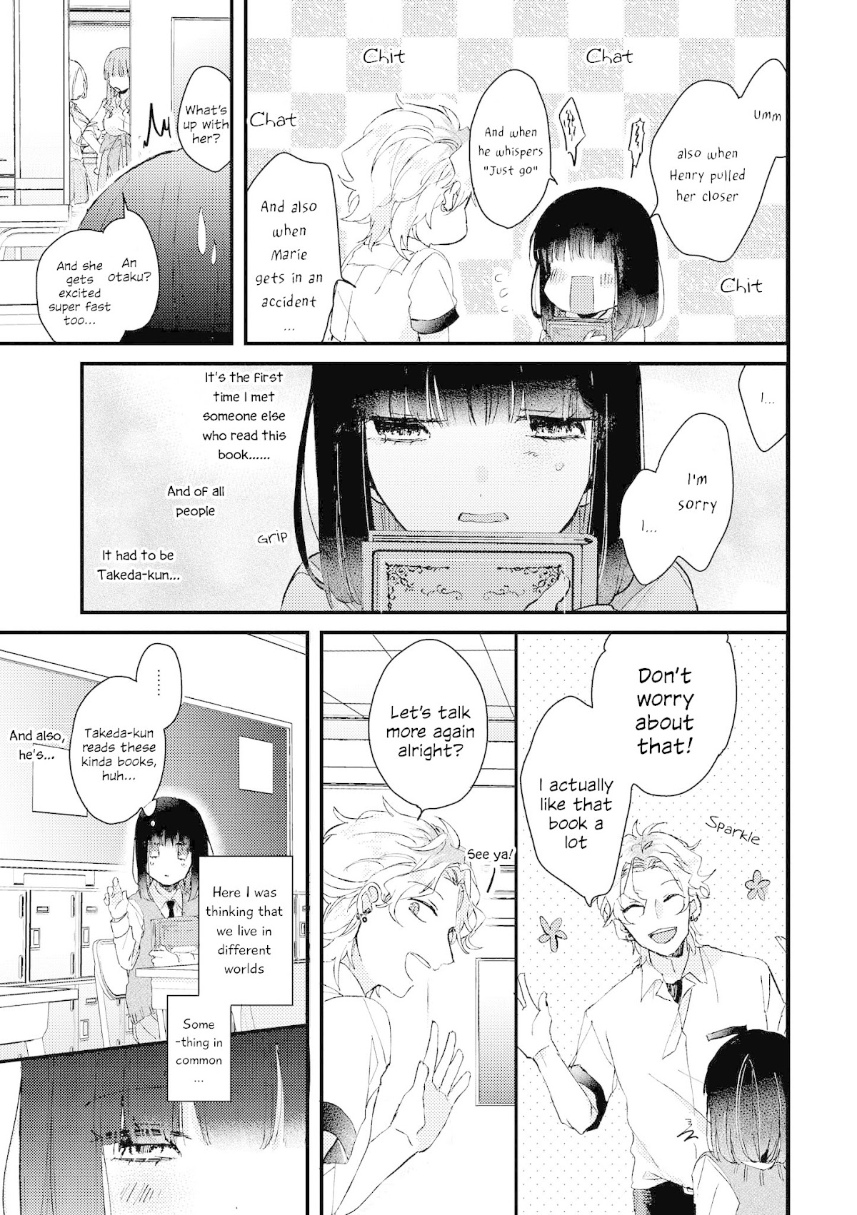 “It’s too precious and hard to read !!” 4P Short Stories Chapter 2 page 3 - Chapter 2: To be honest, I want to talk with you [by Waka Kakitsubata]