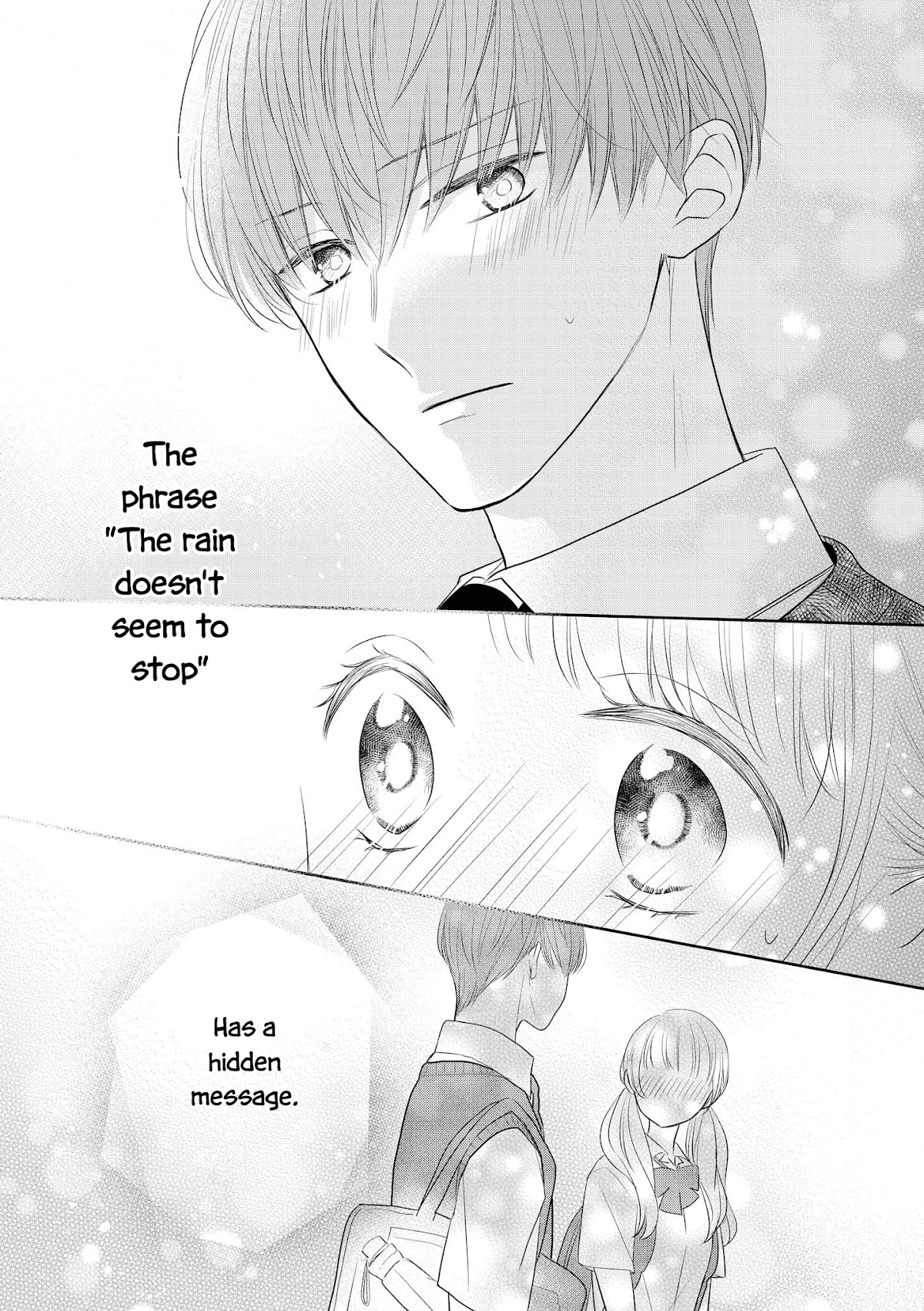 “It’s too precious and hard to read !!” 4P Short Stories Chapter 21 page 4 - Chapter 21: The Rain Doesn't Seem to Stop [by Natsu Samako]