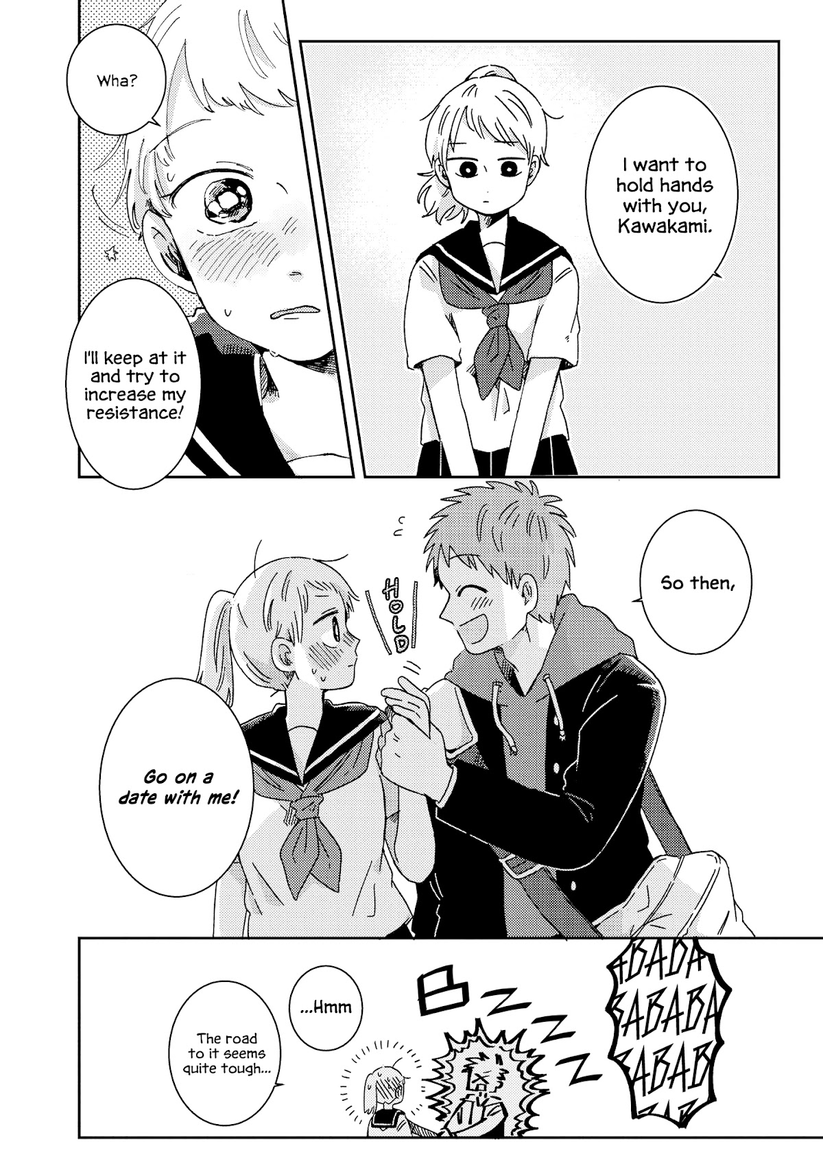 “It’s too precious and hard to read !!” 4P Short Stories Chapter 22 page 4 - Chapter 22: Biri biri biri! [by Migihara]