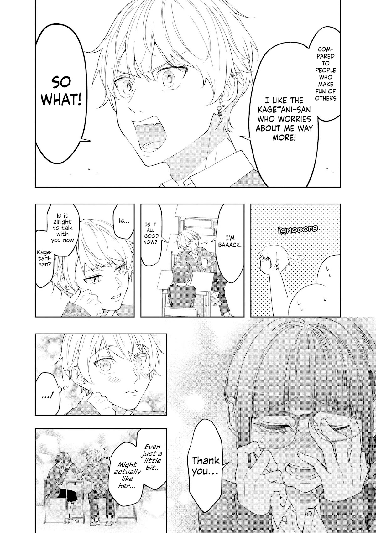 “It’s too precious and hard to read !!” 4P Short Stories Chapter 24 page 4 - Chapter 24: Shadows and Flowers in the Classroom [by Yonoda Kishi]